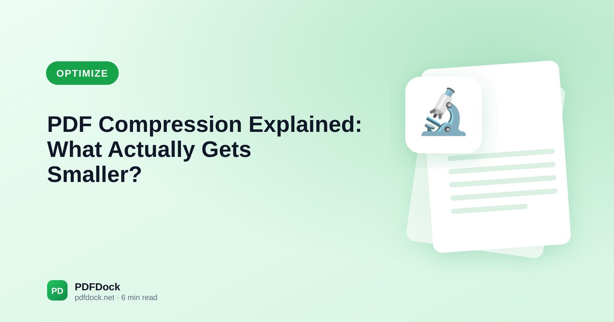 PDF Compression Explained: What Actually Gets Smaller?