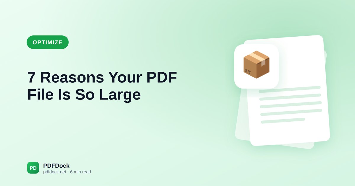 7 Reasons Your PDF File Is So Large